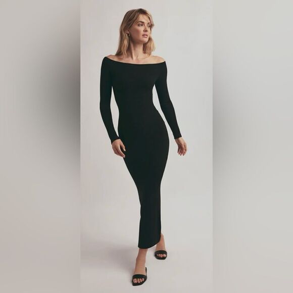 Favorite Daughter The Sara Off the Shoulder Long Sleeve Maxi Dress XL $218 - Picture 2 of 8
